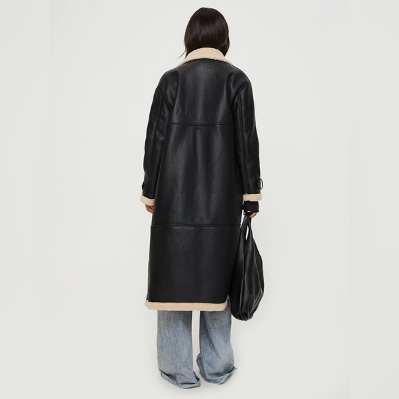 Princess Polly Day 'N' Night Longline Shearling Coat - Picture 6 of 6